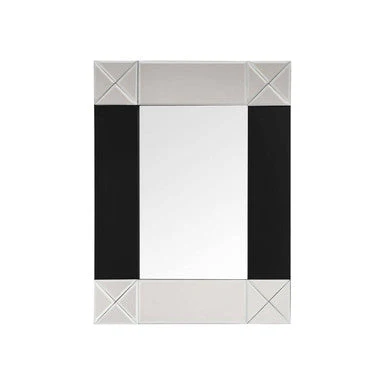 Boulevard Small Wall Mirror with Black and Bevelled Frame - Image 2