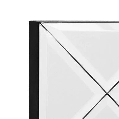 Boulevard Small Wall Mirror with Black and Bevelled Frame - Image 5