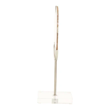 Bowerbird White And Silver Agate Sculpture - Image 3