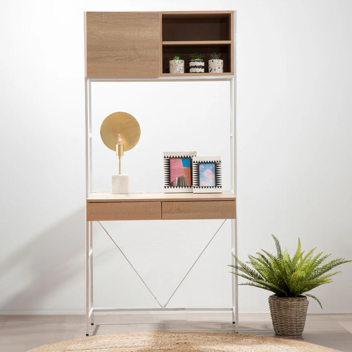 Bradbury Natural Oak Veneer Effect Desk