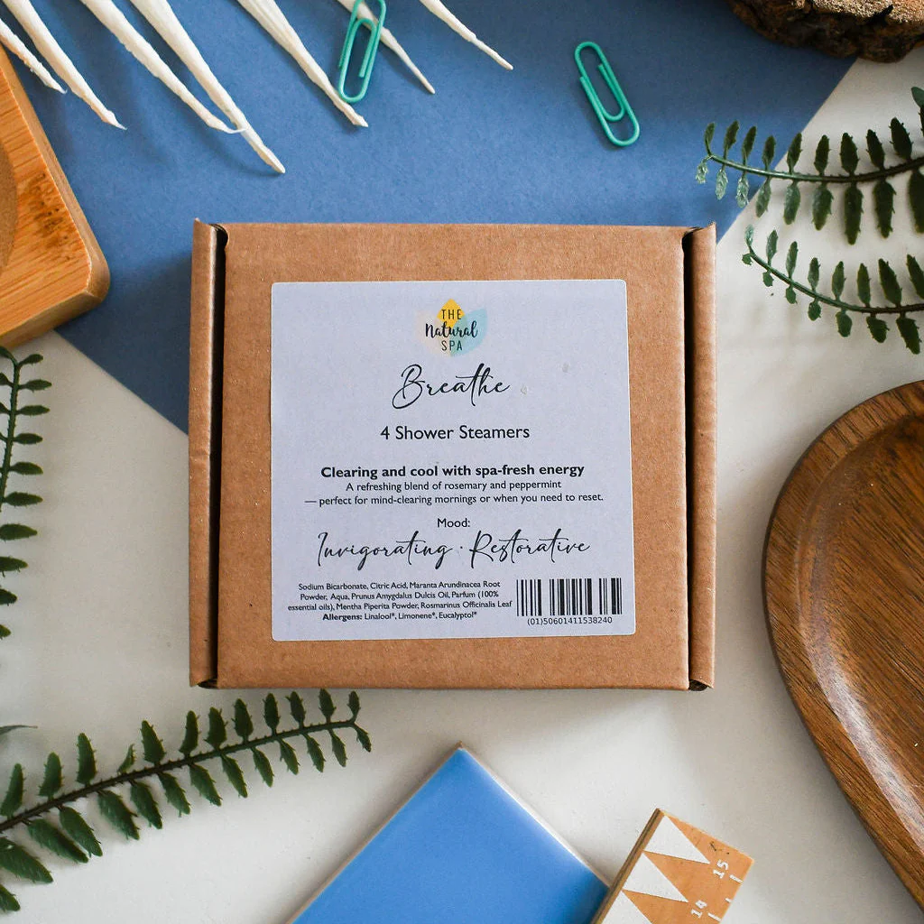 Breathe Aromatherapy Shower Steamers – Eucalyptus, Rosemary & Peppermint – Set of 4 - Image 2