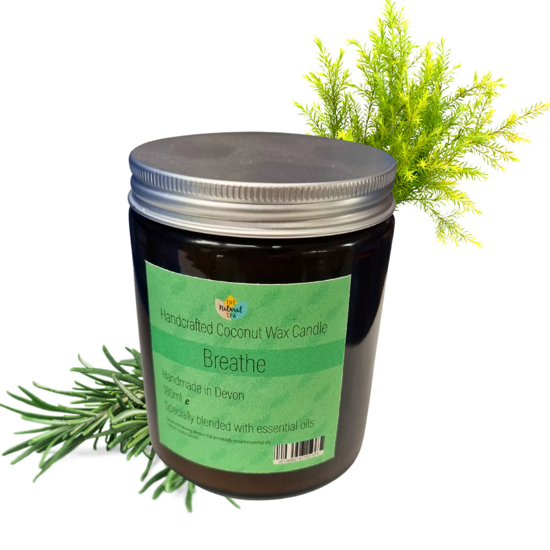 Breathe hand poured coconut wax candle - 2 size options - Image 2