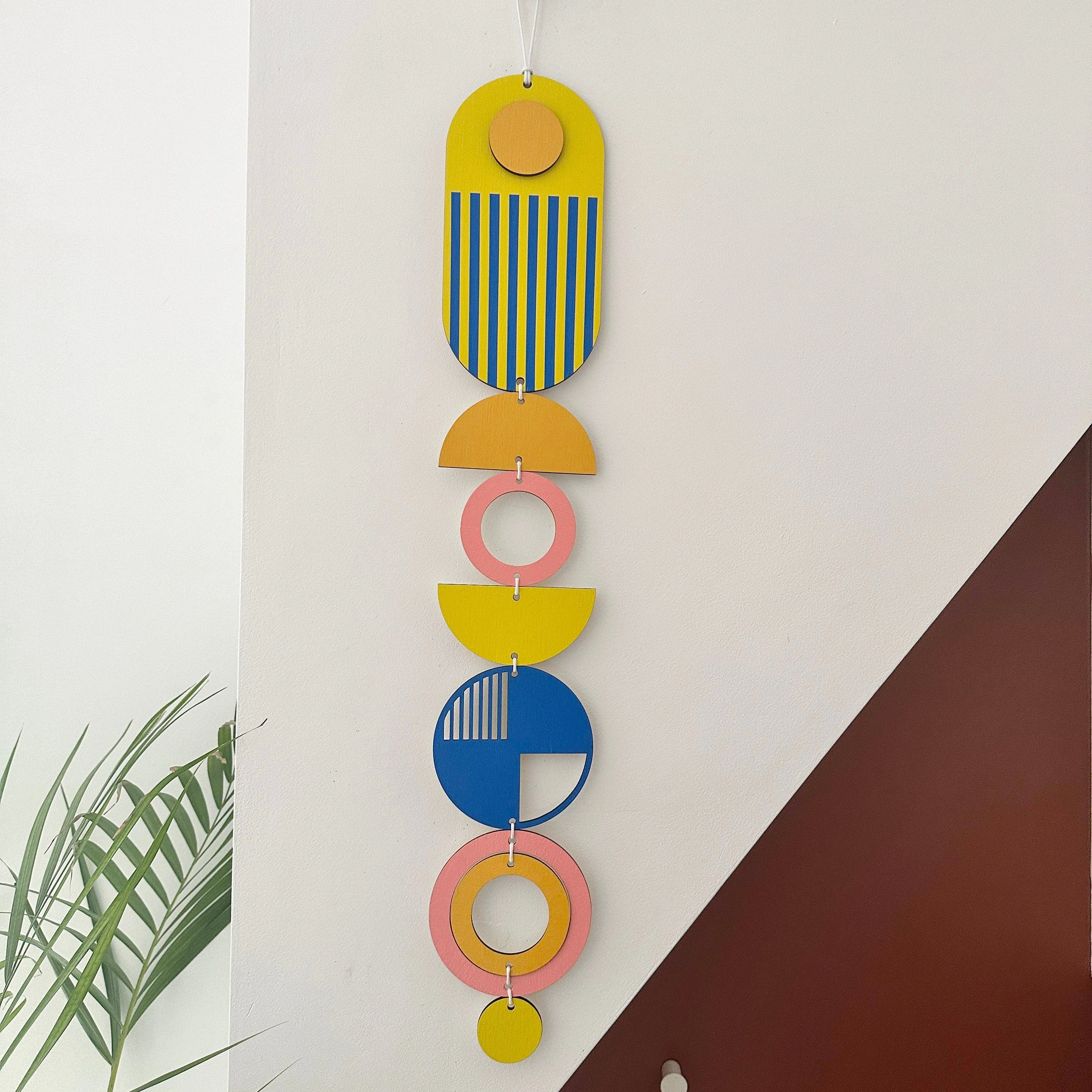 Bright Wall Hanging - Eclectic Hanging Art - Colourful Wall Decor - Slim Long Art - Thin Wall Hanging - New Home Gift - Custom Wall Art - Image 2