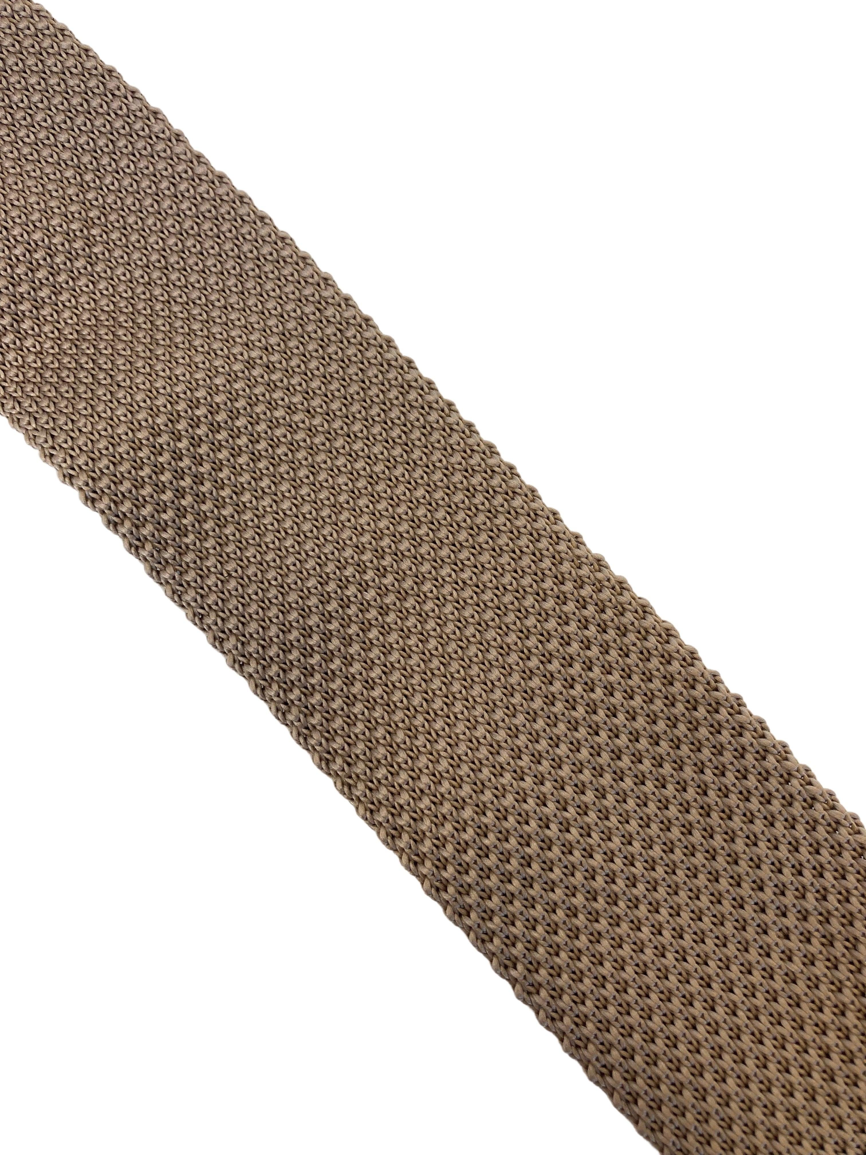 bronze brown mens knitted tie - Image 2