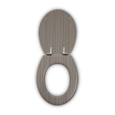 Brooks Grey Wood Toilet Seat - Image 2