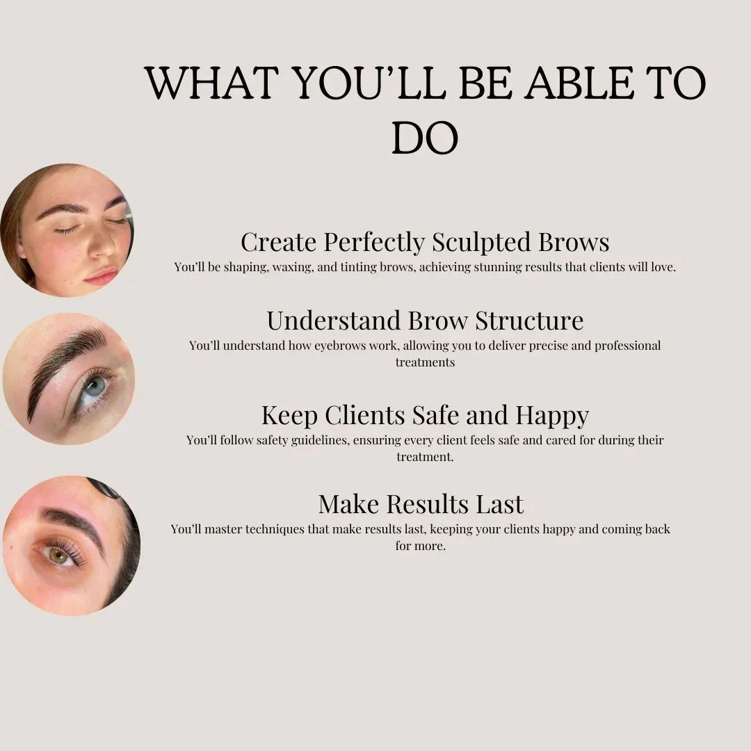 Brow Lamination, Waxing & Tinting Course Beginners 3 Course Bundle - Image 2