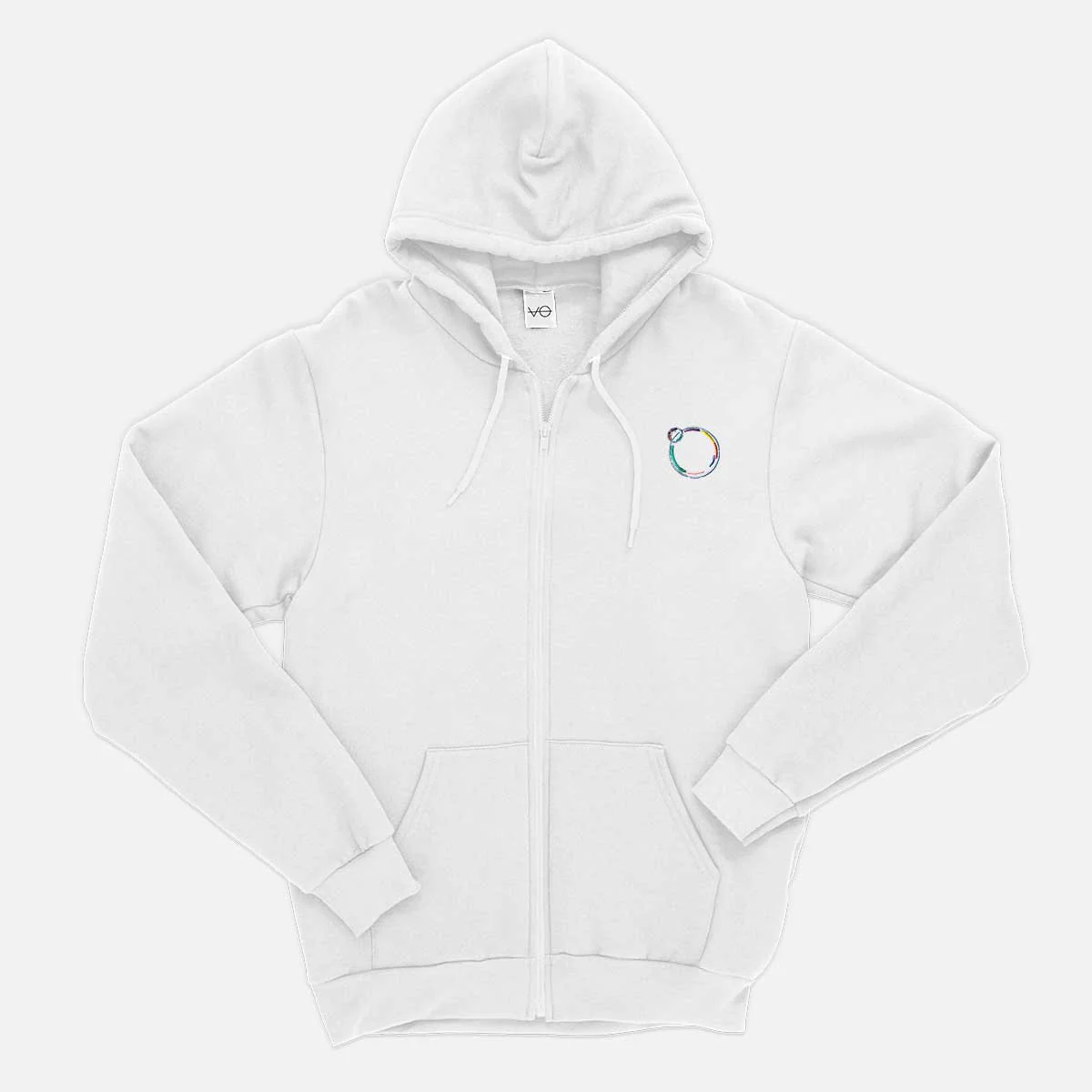 Bubble Embroidered Zip Up Hoodie (Unisex) - Image 4