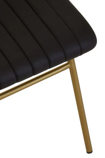 Buffalo Black Leather Dining Chair - Image 9