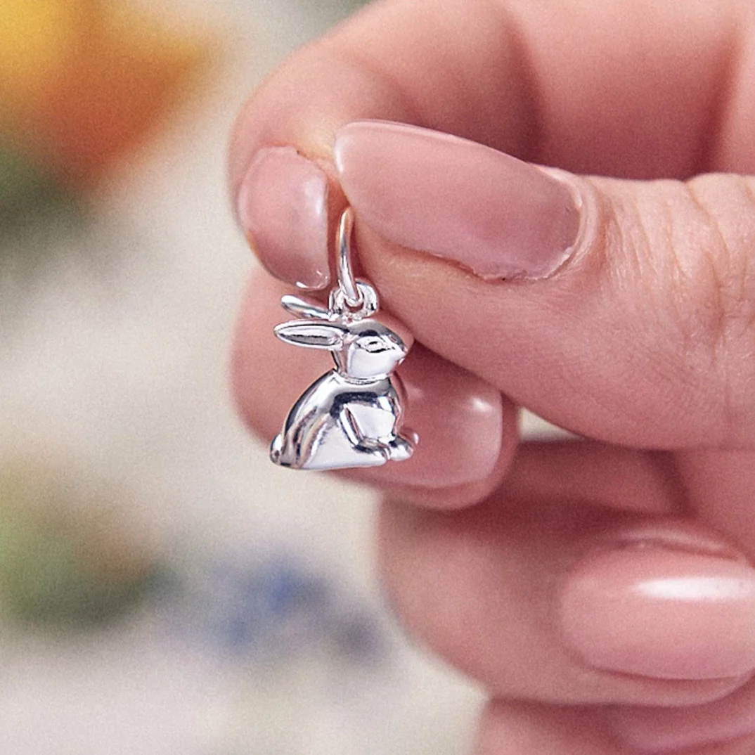 Bunny Rabbit Silver Charm - Image 2
