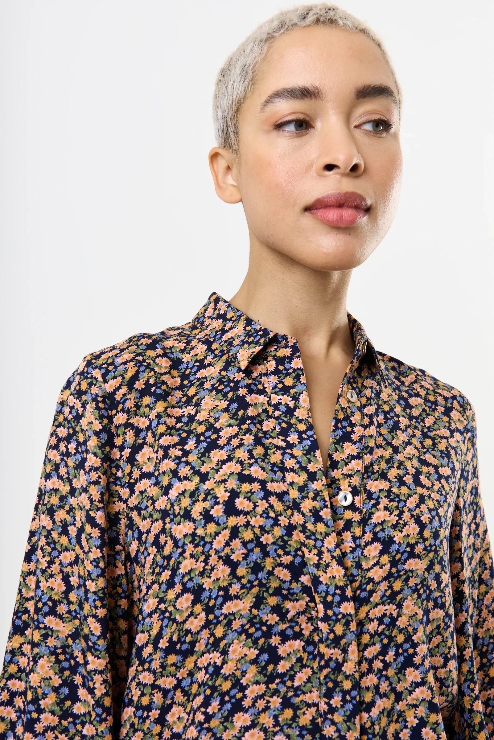 Byron Spring Ditsy Shirt - Peach - Image 3