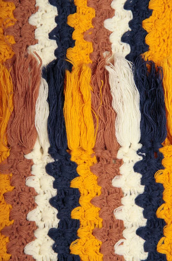 Cami Crochet Striped Scarf - Image 2