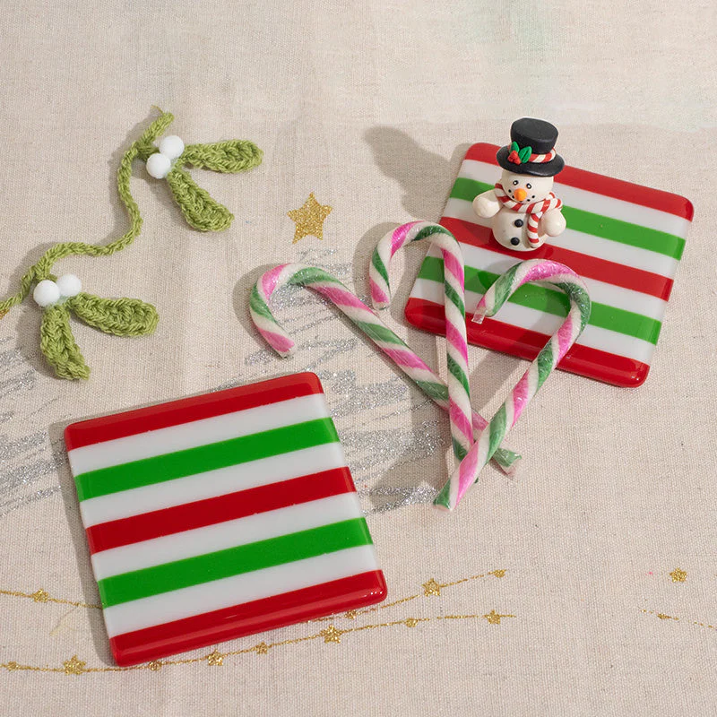 Candy Cane Striped Coaster - Oceanside Collection - Image 5