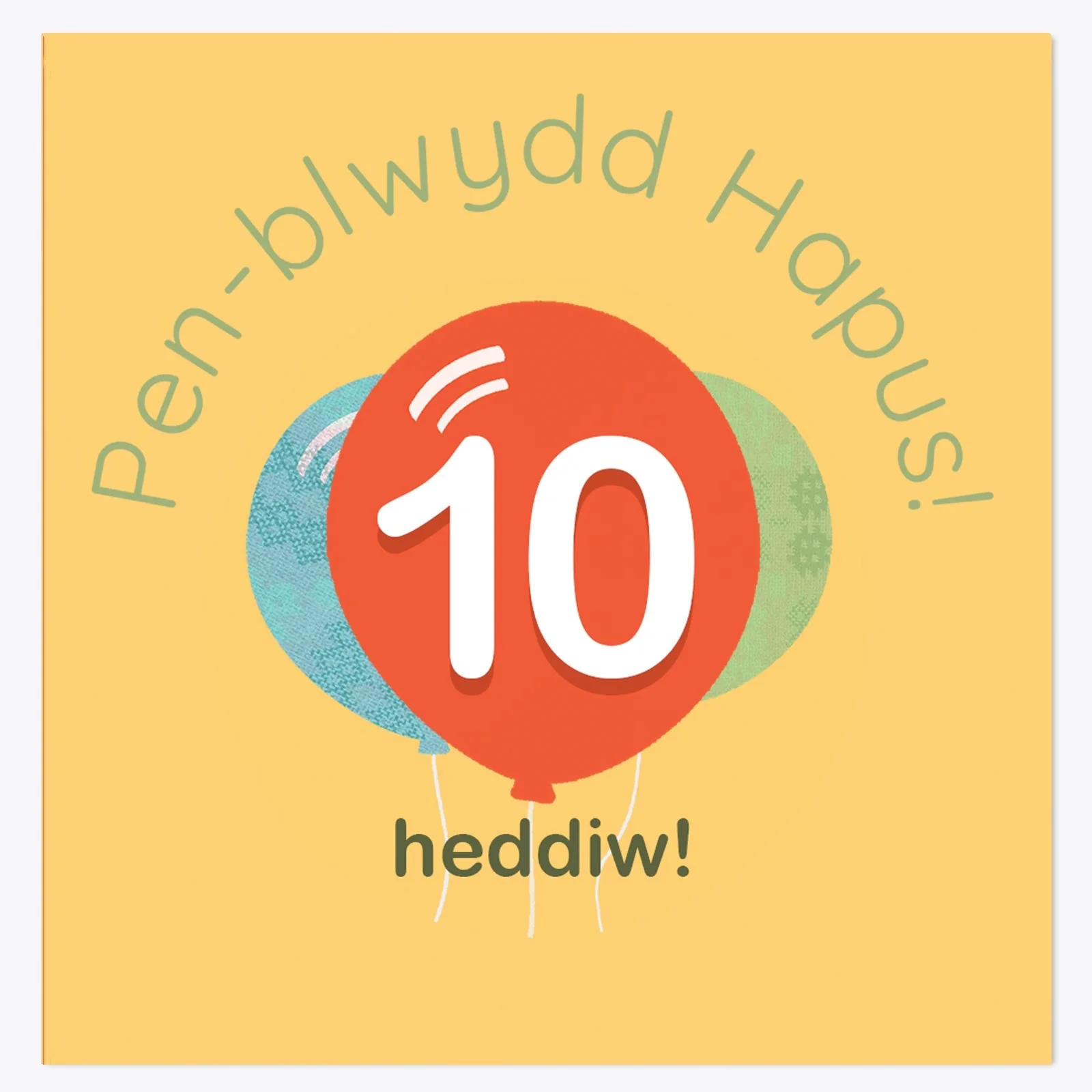 Card - Happy Birthday - Penblwydd Hapus - Kids - Choose your age - Image 11
