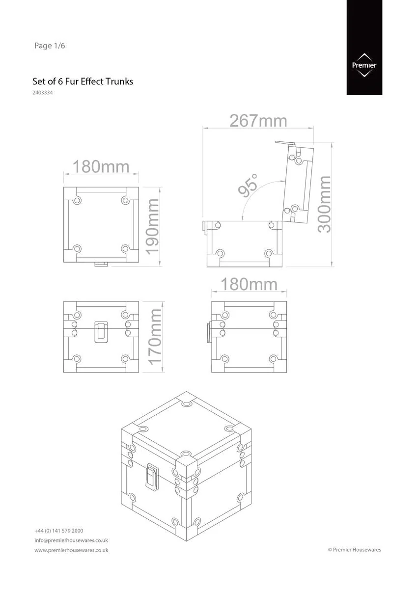 Carla Multicoloured Set of 6 Storage Trunks - Image 5