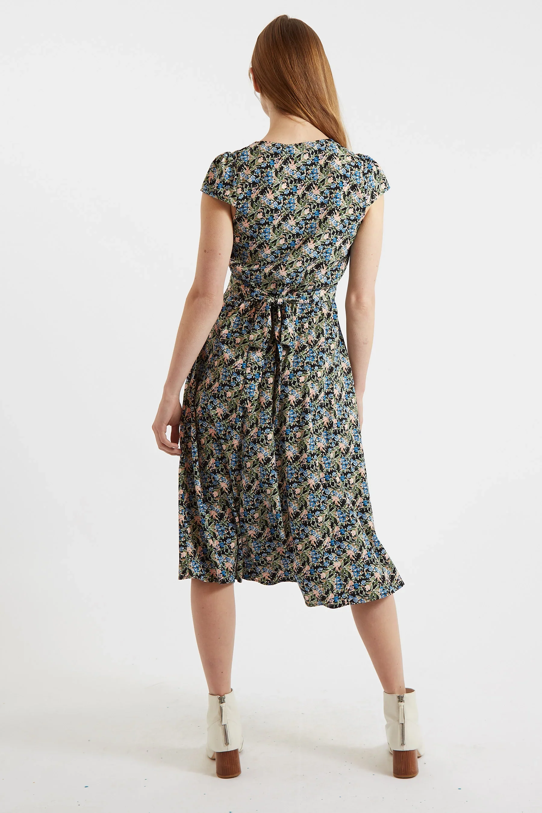 Cathleen Midi Watercolour Floral Tea Dress - Image 8