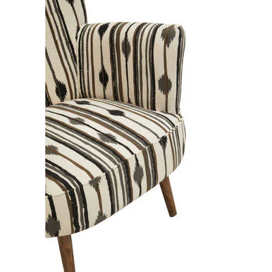 Cefena Black and White Chair With Flared Arms - Image 11