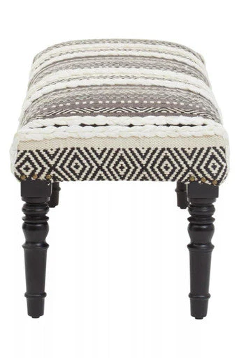 Cefena Grey And White Bench - Image 4