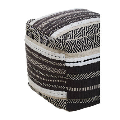 Cefena Grey And White Pouffe - Image 6