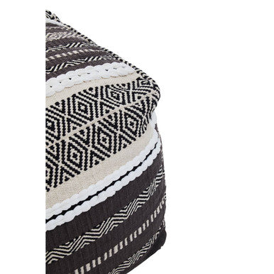 Cefena Grey And White Pouffe - Image 7