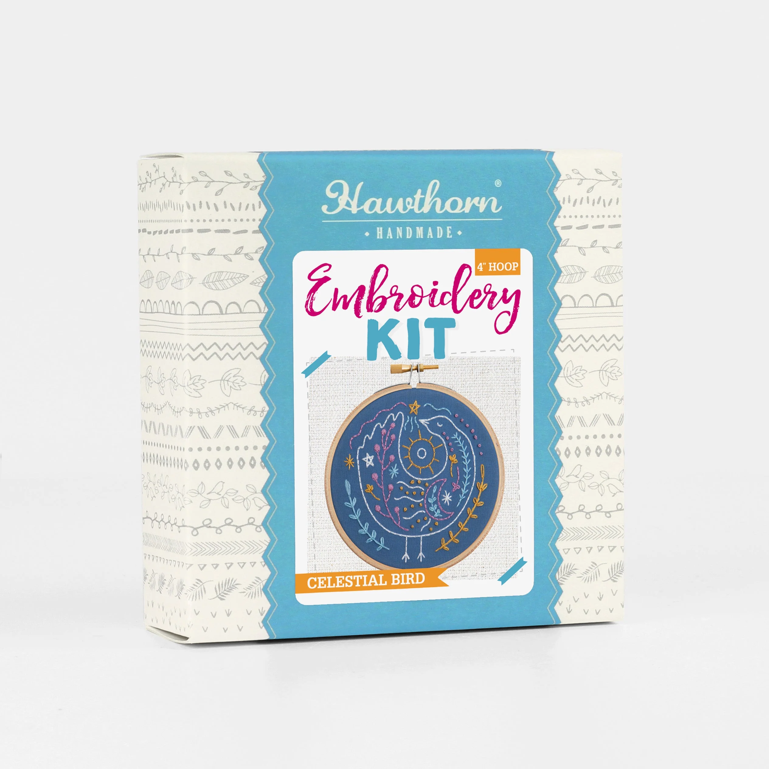 'Celestial Bird' Moon and Stars Mini Embroidery Kit for Beginners - Image 2