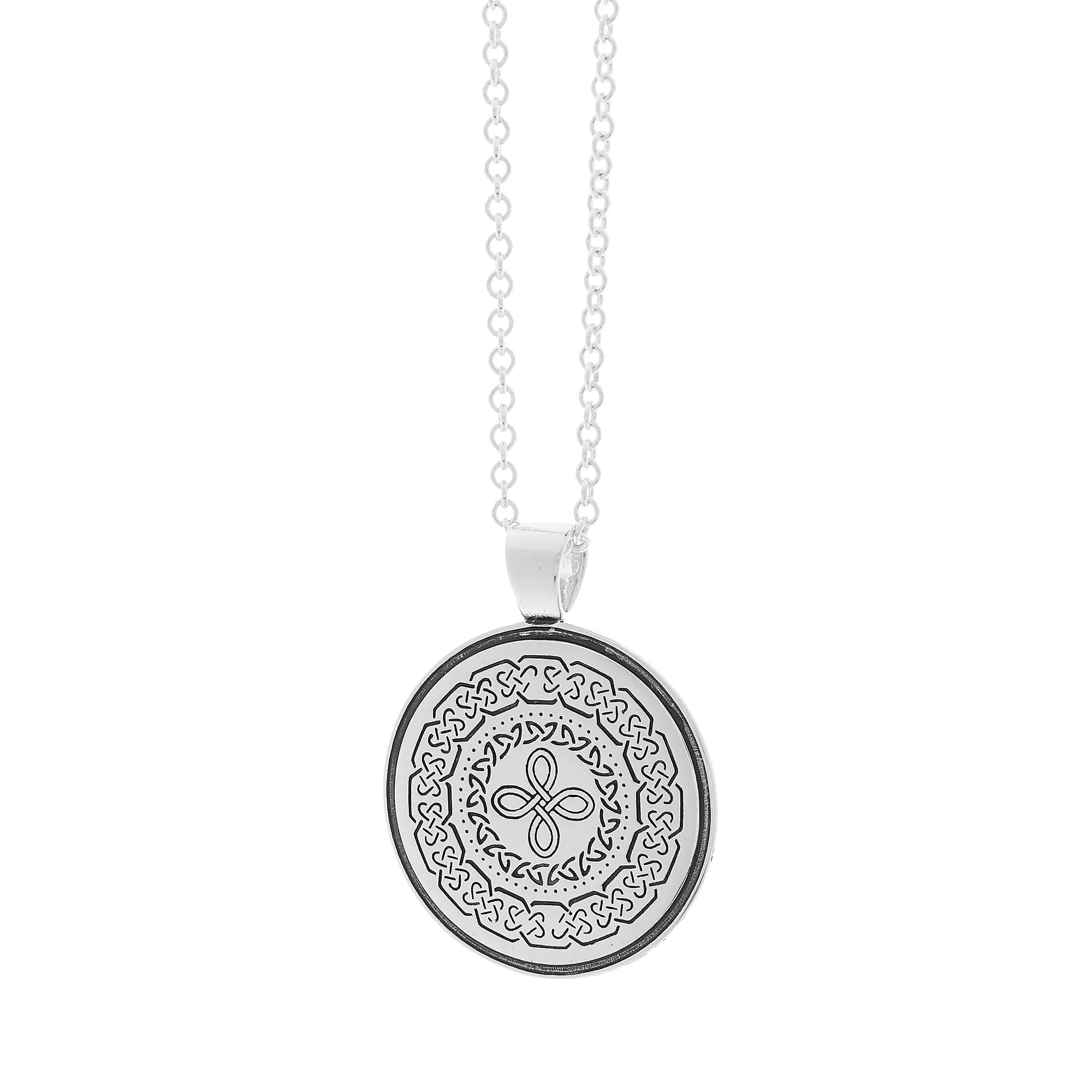 Celtic Mandala Personalised Silver Necklace - Image 2