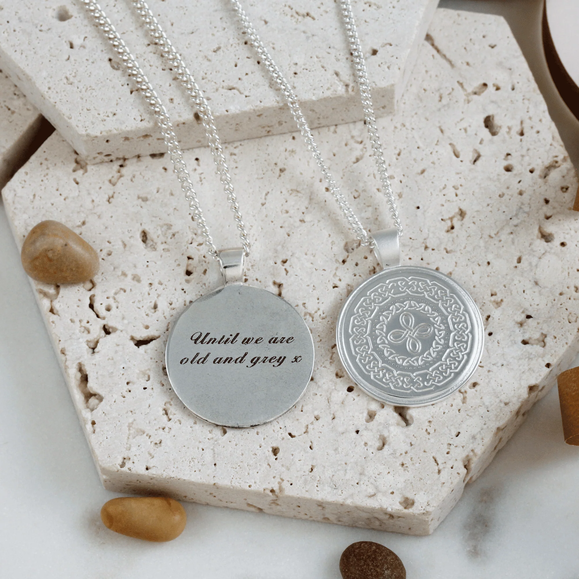Celtic Mandala Personalised Silver Necklace - Image 6