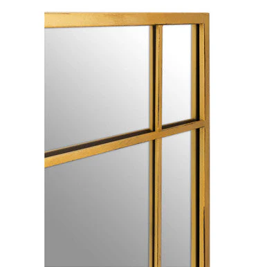 Charlene Brushed Gold Rectangular Wall Mirror - Image 4