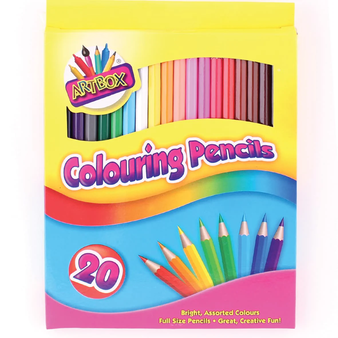 Children's Pack of 20 Vibrant Assorted Colouring Pencils for Ages 3+ - Image 2