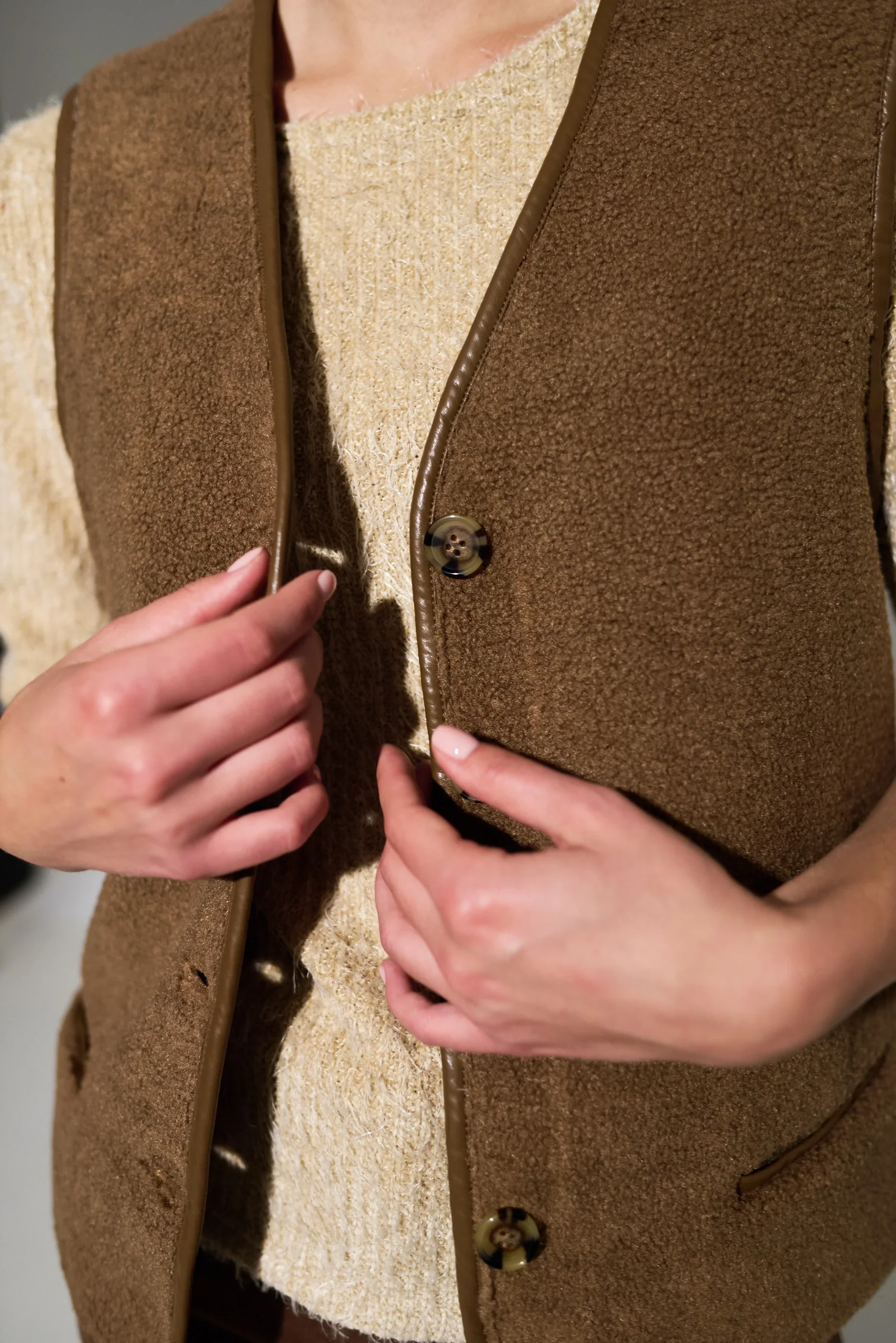 Chris Borg Waistcoat - Nutmeg - Image 5