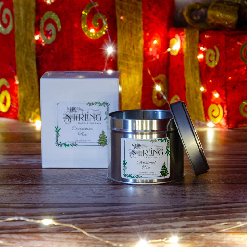 Christmas Tree - Travel Tin Candle - Cotton Wick - Image 2