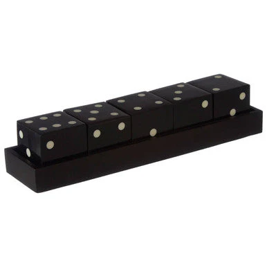 Churchill Games Black And White 5 Dice Set - Image 3