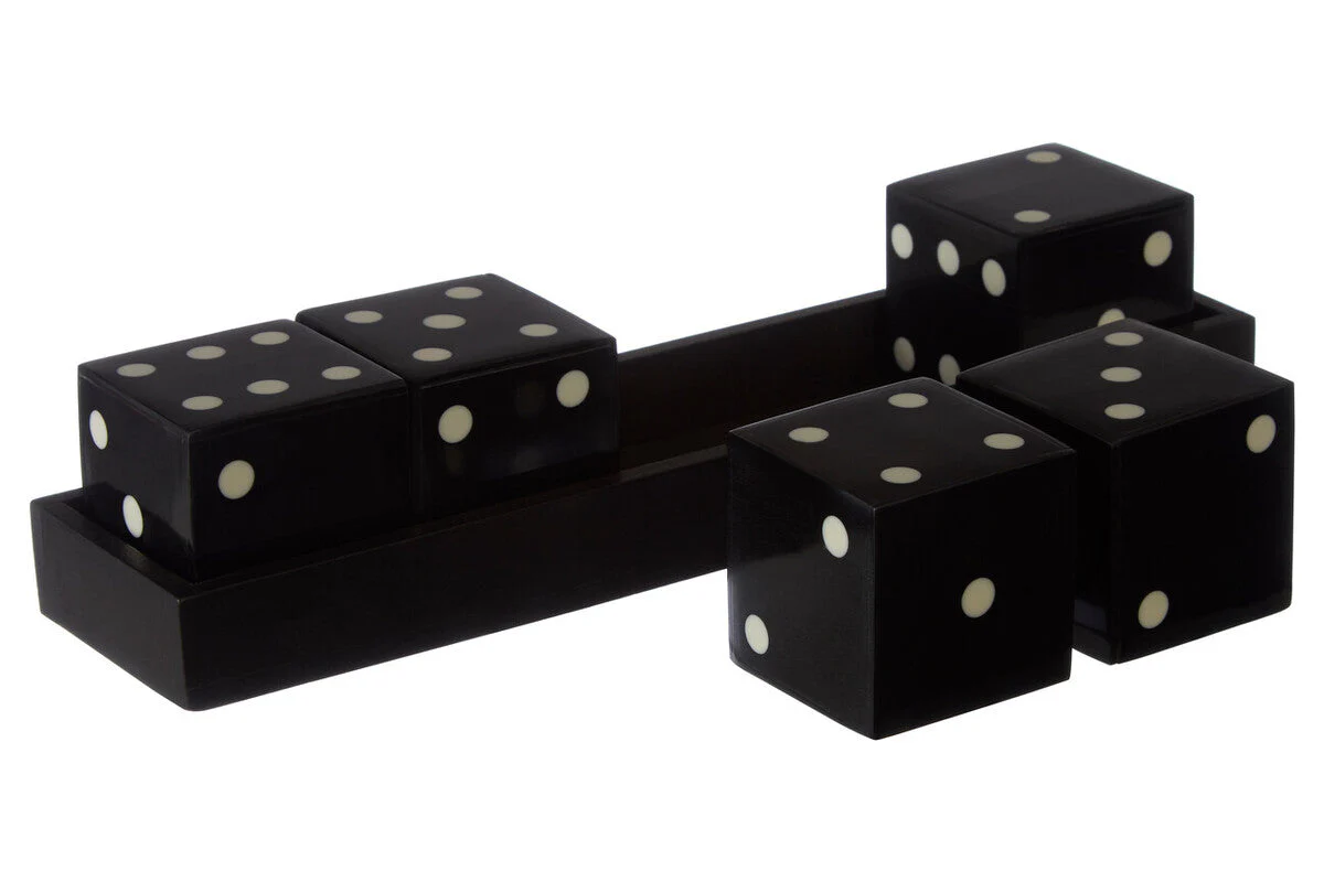 Churchill Games Black And White 5 Dice Set - Image 4