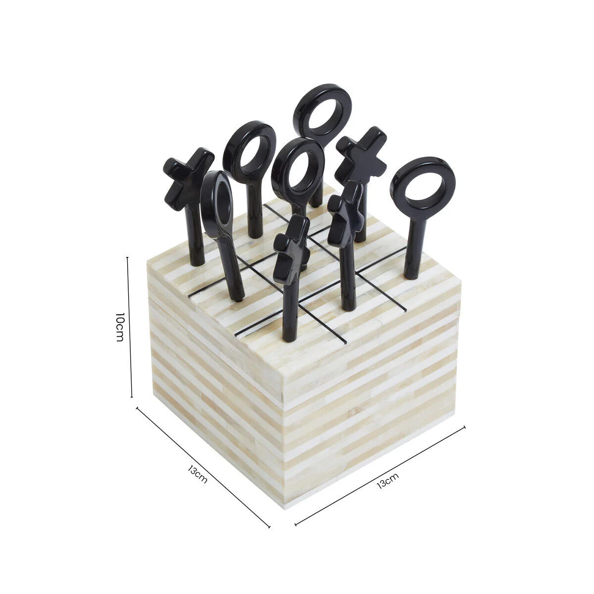 Churchill Games Cream and Black Bone Noughts & Crosses - Image 8