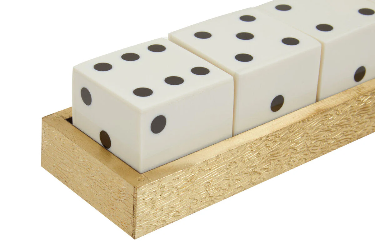 Churchill Games Gold Dice Set with 5 White Dice - Image 3