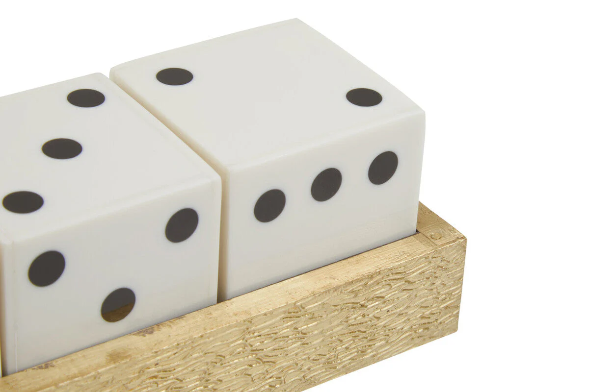 Churchill Games Gold Dice Set with 5 White Dice - Image 4