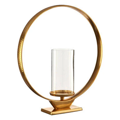 Cirqua Large Gold Finish Candle Holder - Image 3