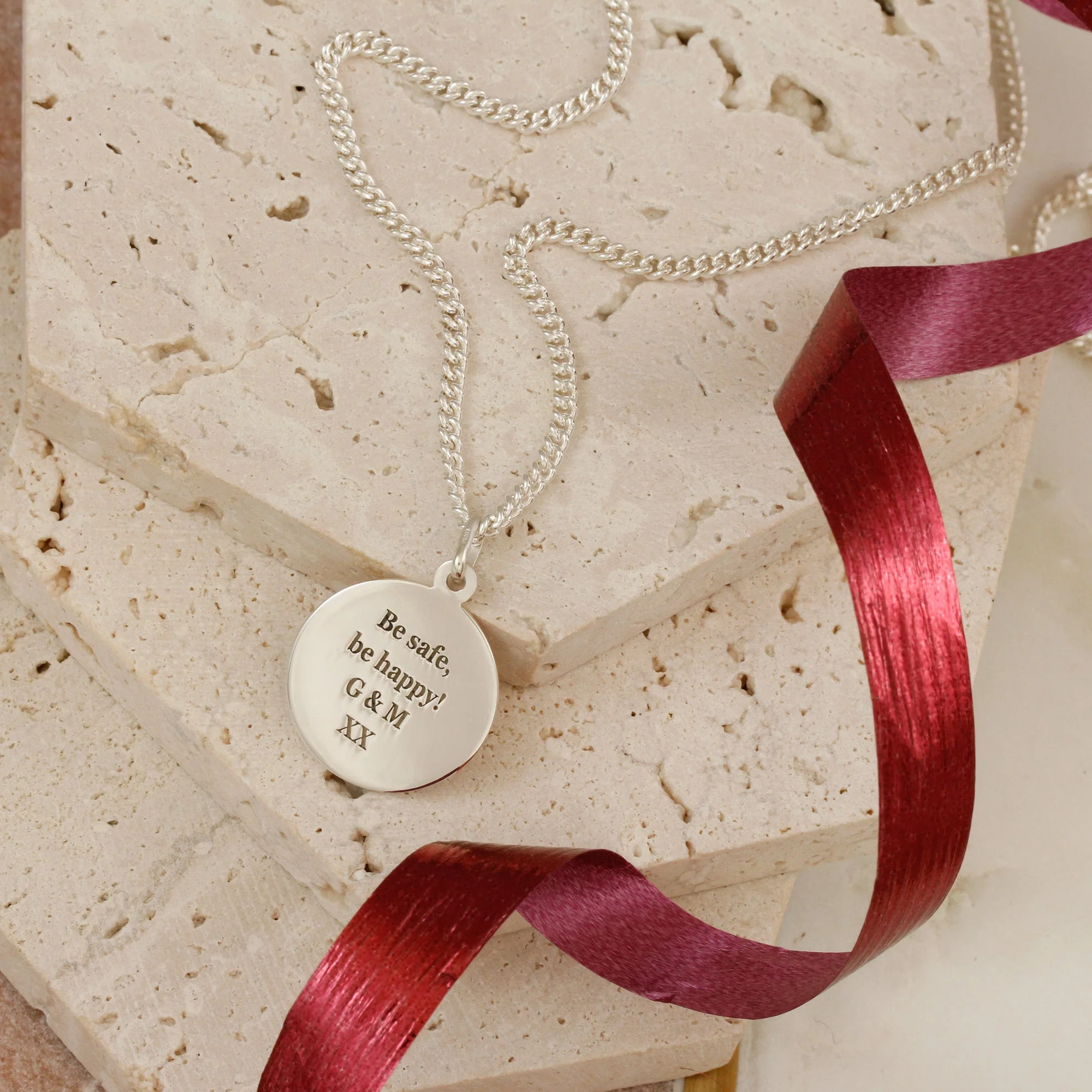 Classic St Christopher Necklace Sterling Silver 18mm - Image 5
