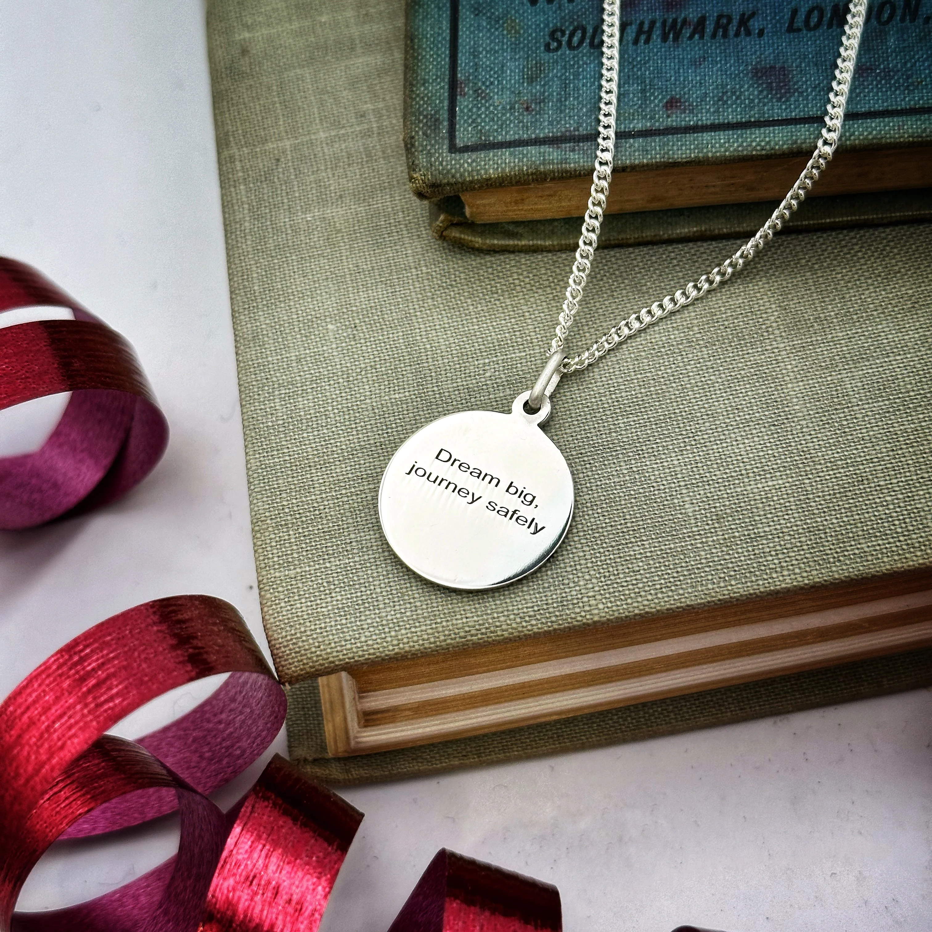 Classic St Christopher Necklace Sterling Silver 18mm - Image 7