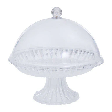 Faye Clear Acrylic Cake Stand With Dome - Image 2