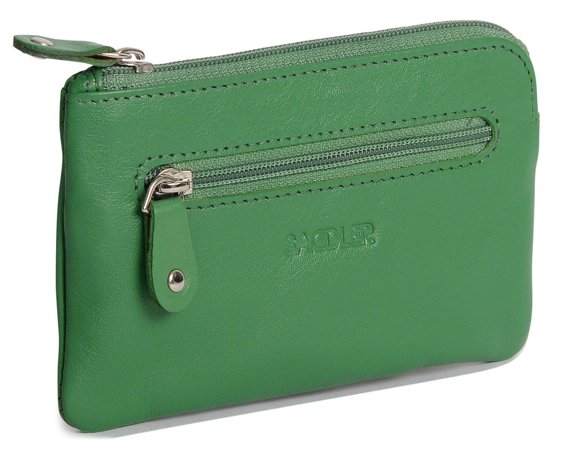 Compact Leather Coin & Card Purse "Ellie" – Handmade by Saddler | RFID Protected & Gift Boxed | With Front Zip Pocket & Key Holder - Image 30