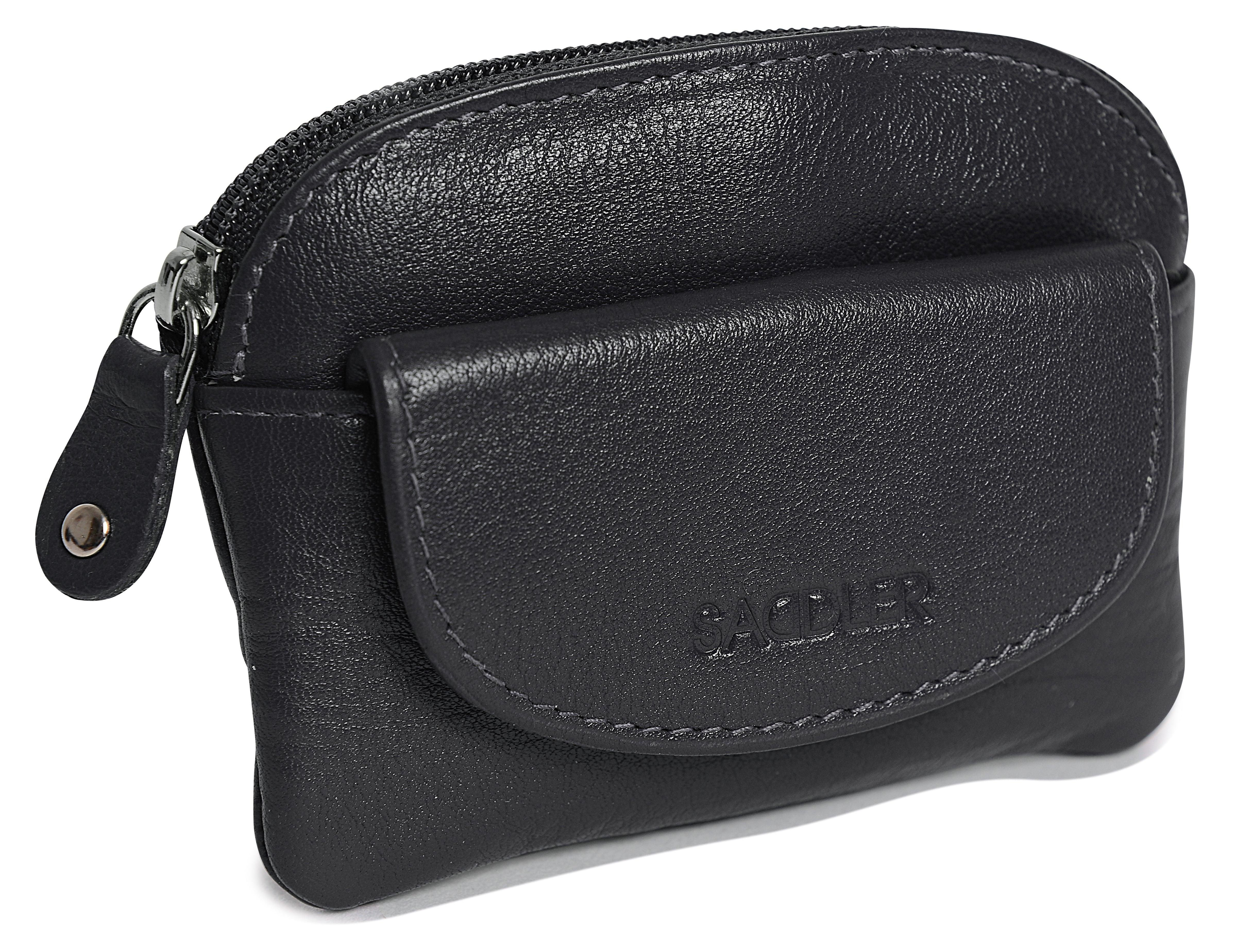 Compact Leather Zip-Top Coin Purse "Molly" – Handmade by Saddler | RFID Protected & Gift Boxed | With Front Pocket & Interior Key Ring - Image 29