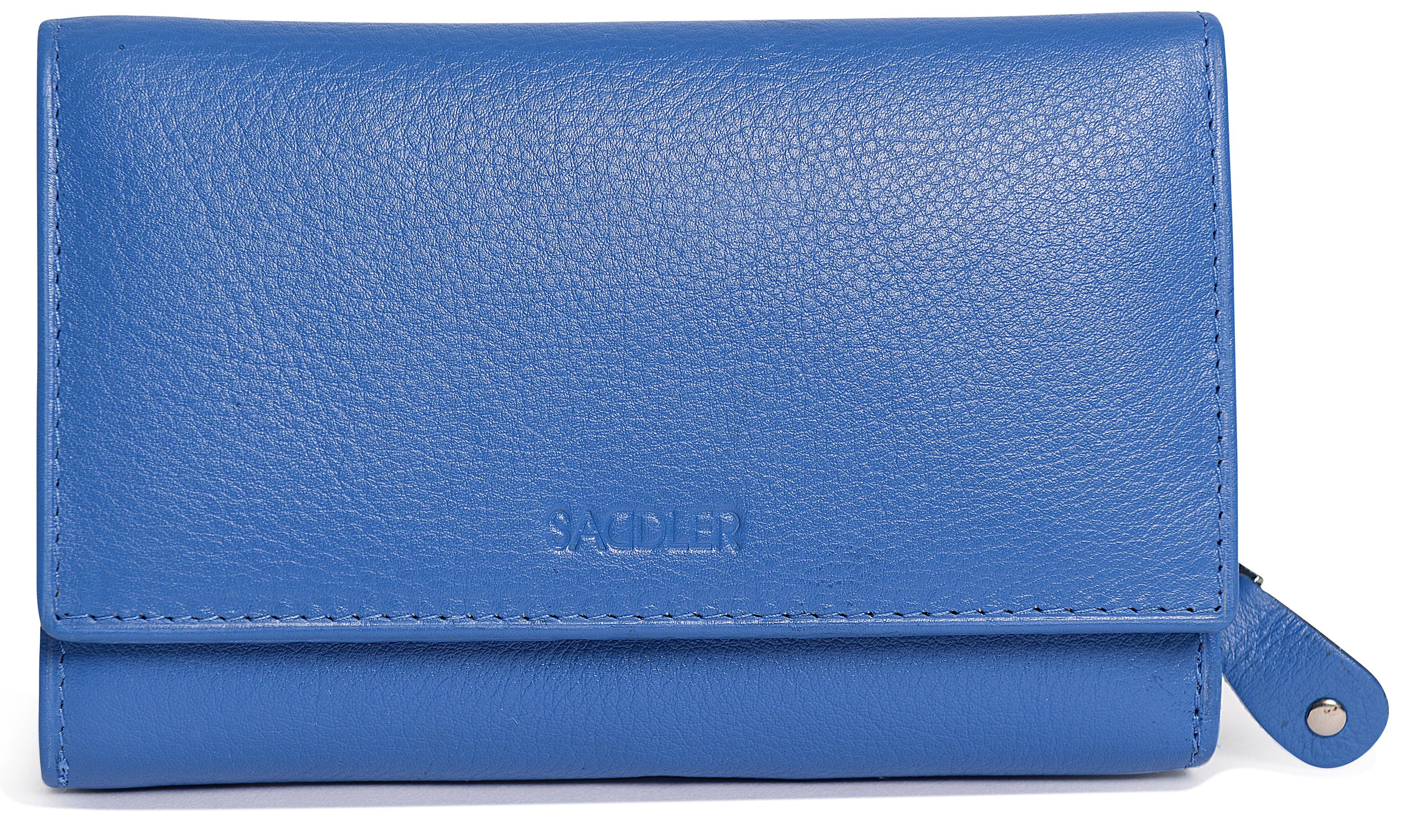 Compact Trifold Leather Purse "Eleanor" – Handmade by Saddler | RFID Protected & Gift Boxed | 10 Card Slots & Rear Zip Coin Pocket - Image 44