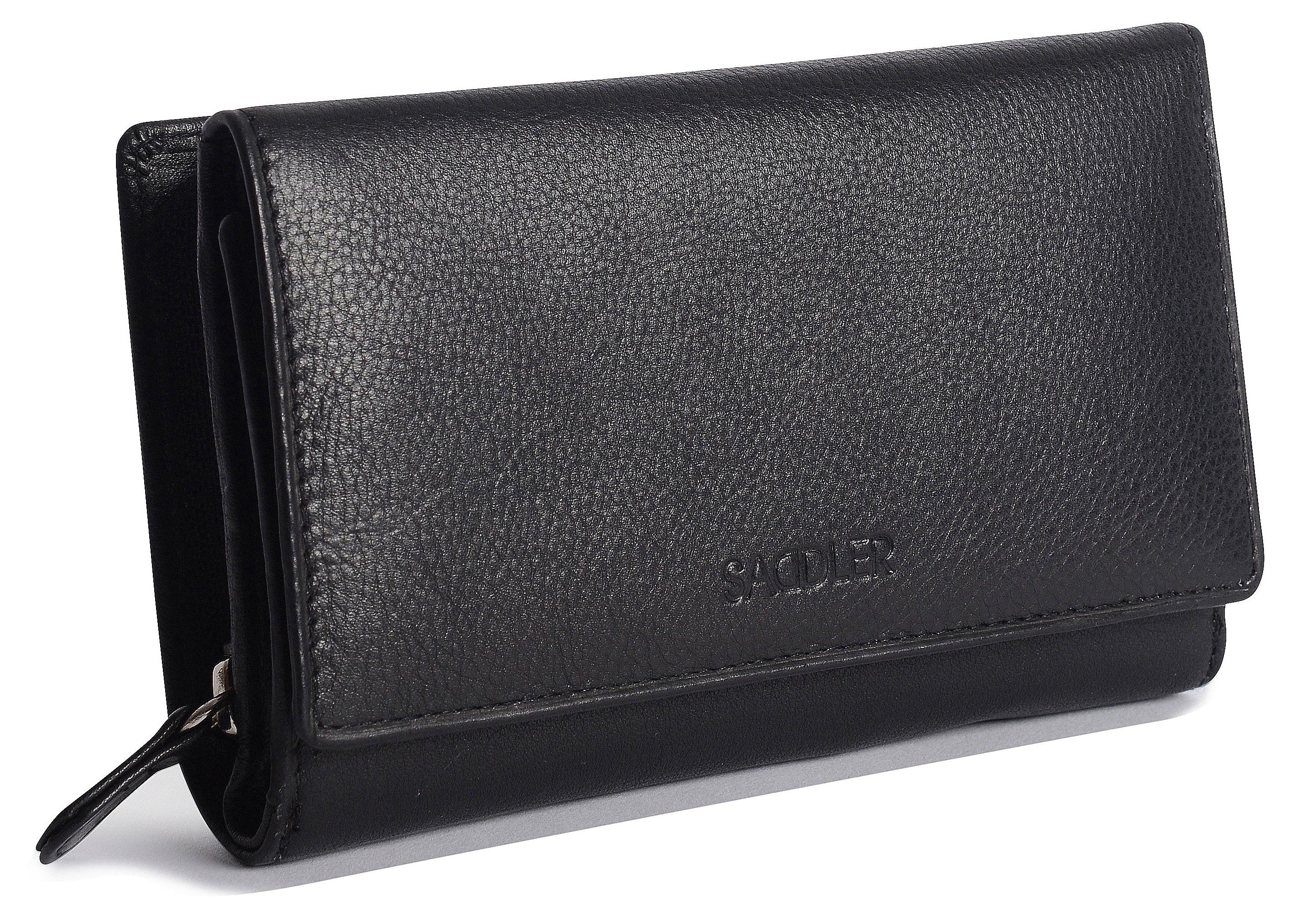 Compact Trifold Leather Purse "Eleanor" – Handmade by Saddler | RFID Protected & Gift Boxed | 10 Card Slots & Rear Zip Coin Pocket - Image 62