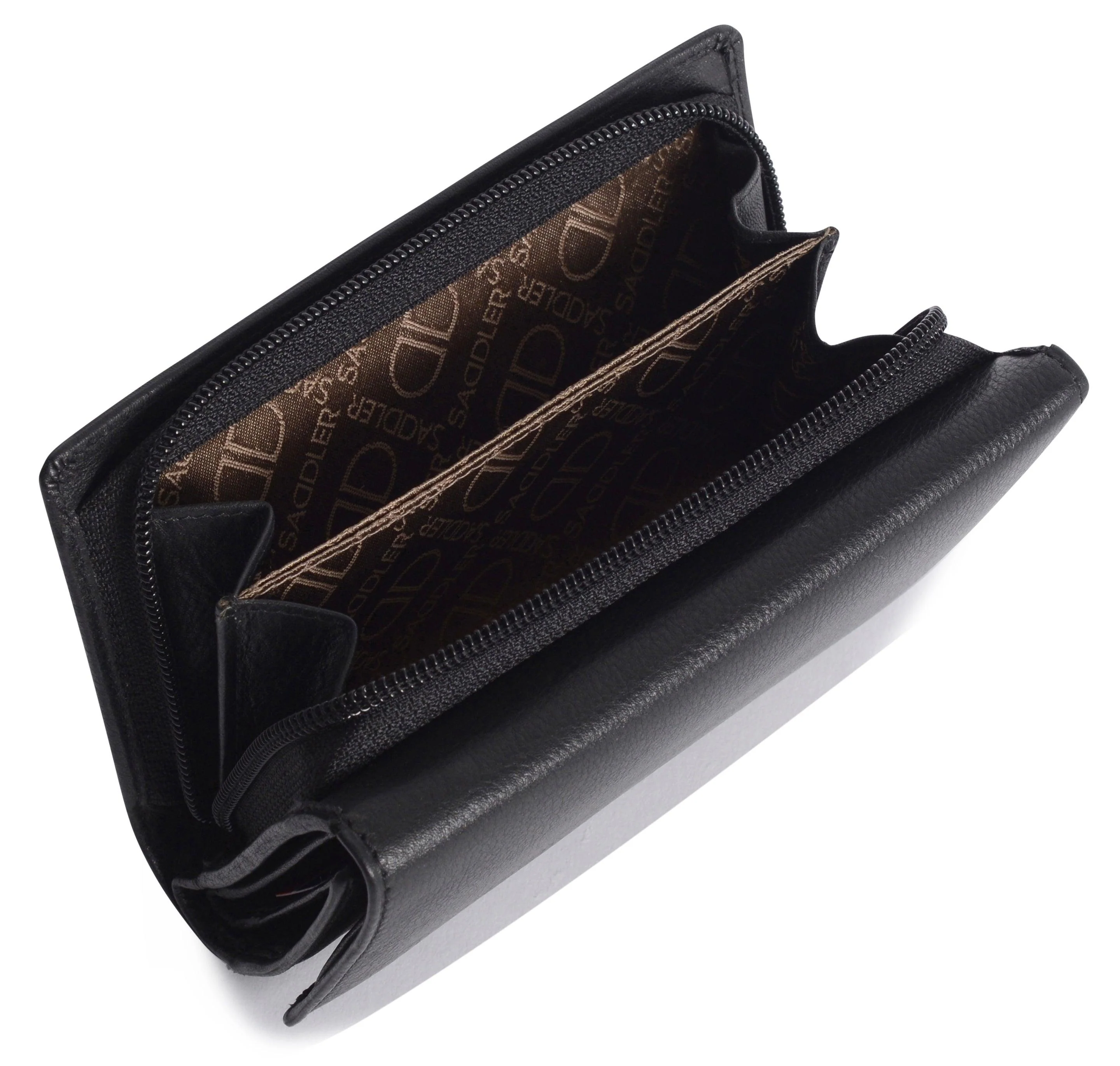 Compact Trifold Leather Purse "Eleanor" – Handmade by Saddler | RFID Protected & Gift Boxed | 10 Card Slots & Rear Zip Coin Pocket - Image 64