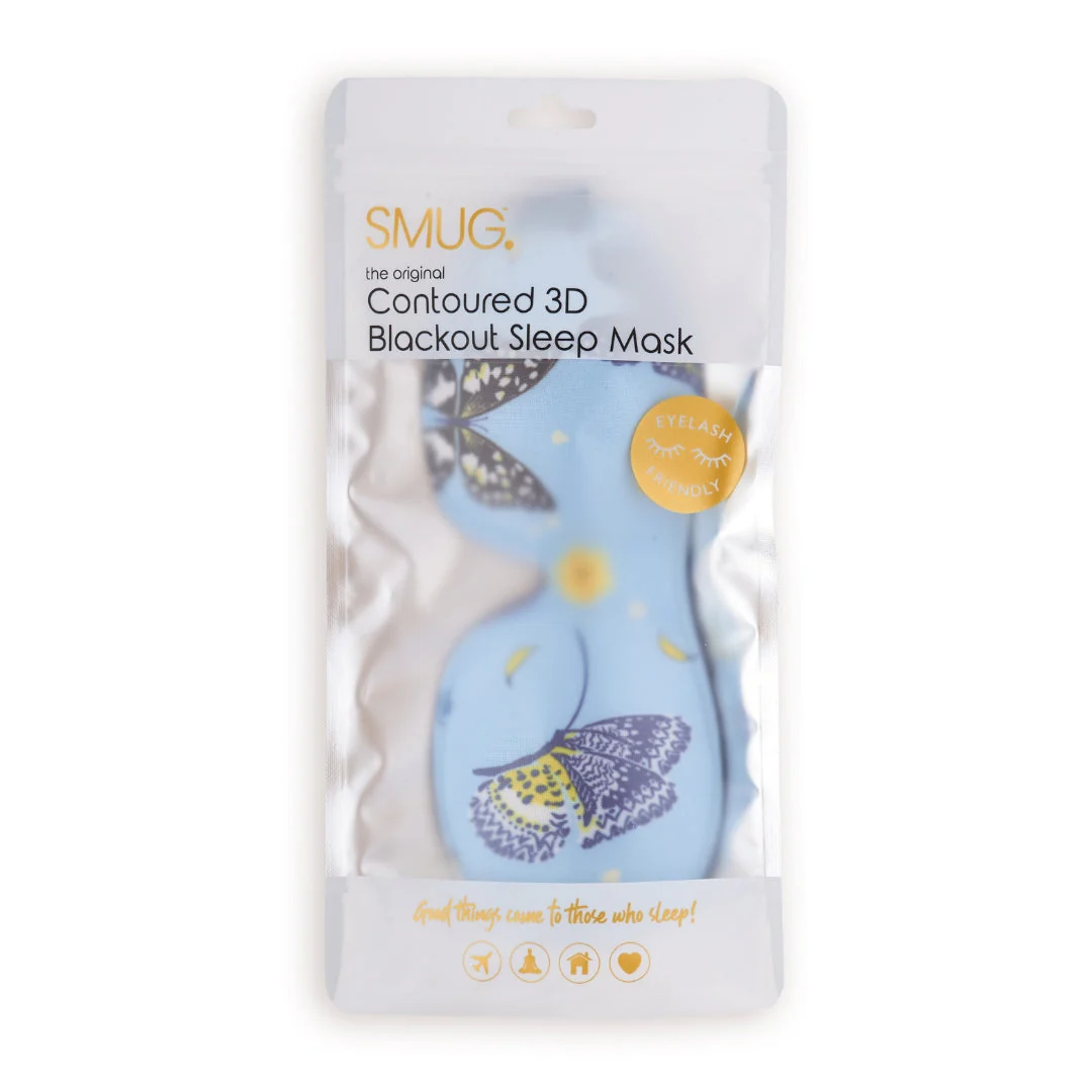 Contoured 3D Blackout Sleep Mask, Butterflies - Image 2