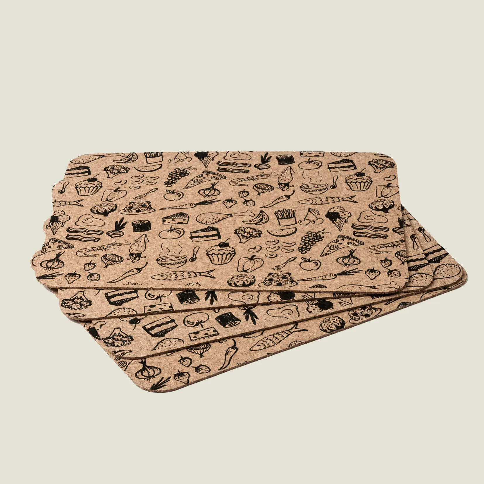 Cork Placemats | Food Design | Rectangular - Image 2