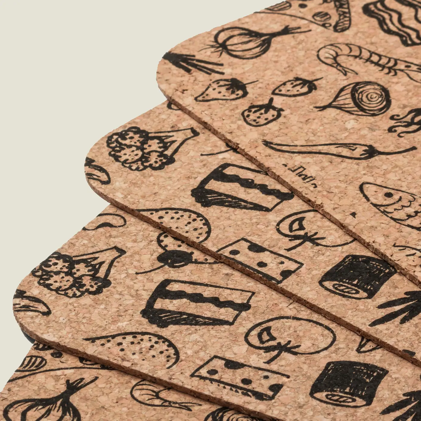 Cork Placemats | Food Design | Rectangular - Image 3