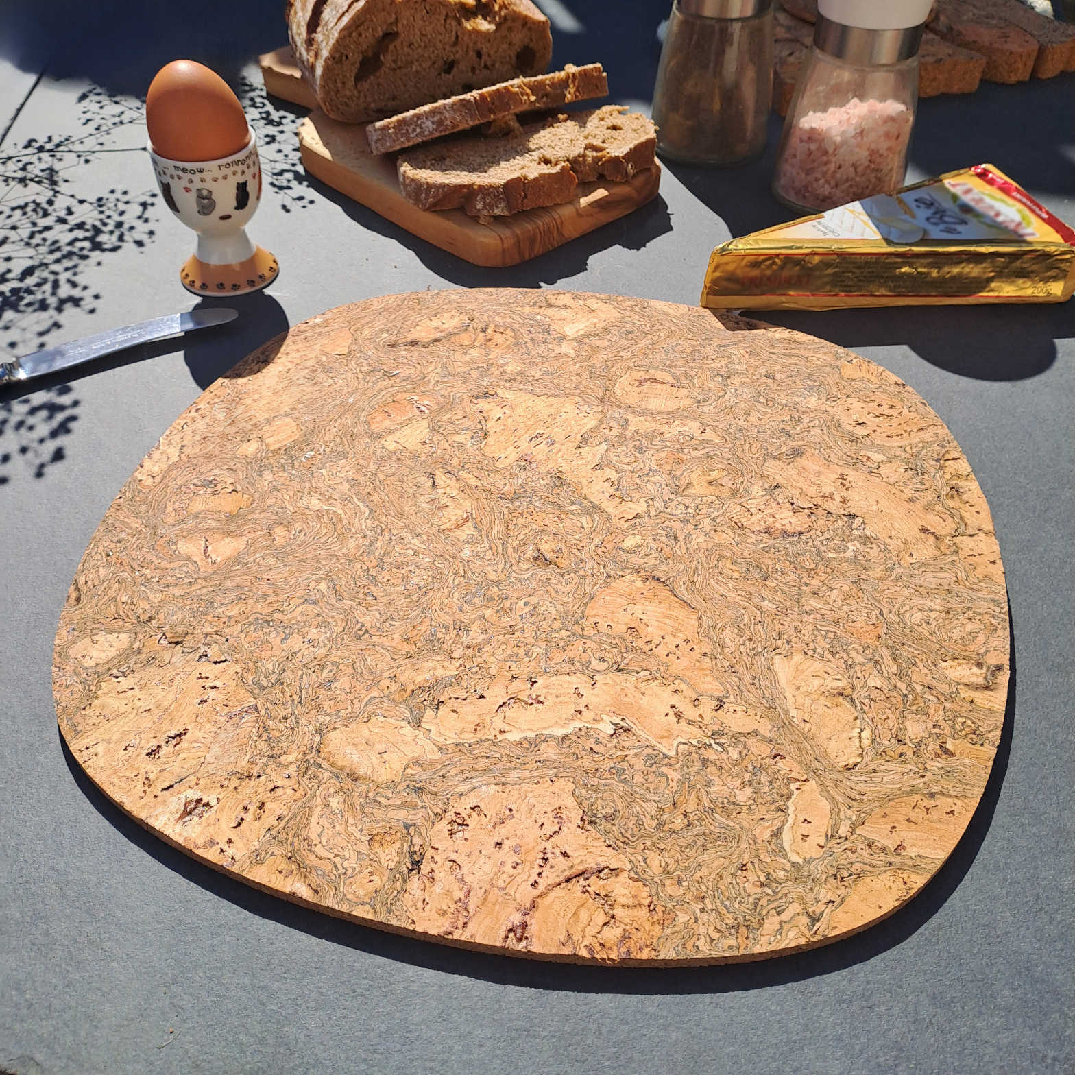 Cork Placemats | Twist Black | Squircle