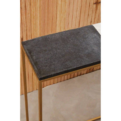 Black and White Marble Console Table with Gold and Black Metal Frame, Corra - Image 8