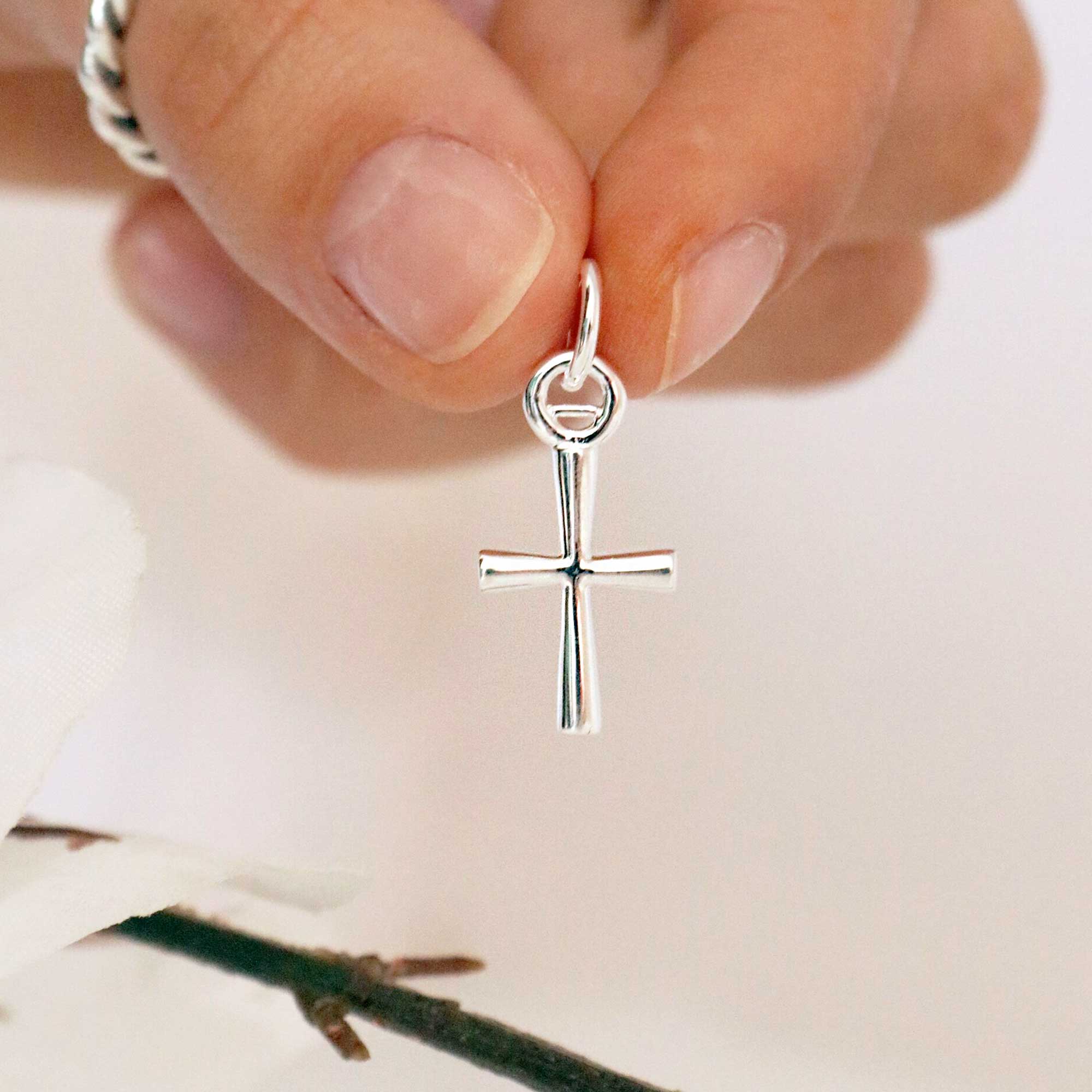 Cross Silver Charm - Image 3